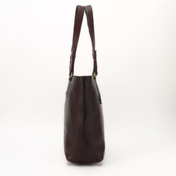 Classy Brown Leather Tote Bag || Midnight Noir Premium Leather Tote Bag for Women - Image 6