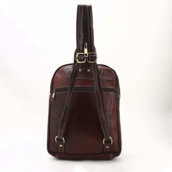 Premium Leather Backpack for Men & Women - Genuine Brown Laptop Backpack with Multiple Compartments, Anti-Theft Pockets | Stylish Office & Travel Bag by Nation Crafts - Image 7