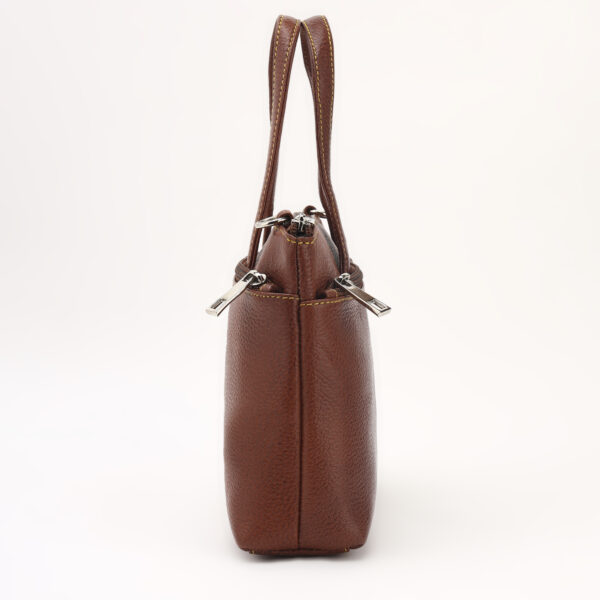 Elegant Women’s Leather Shoulder Bag – Handmade Tan Crossbody Purse with Detachable Strap & Organizer Pockets | Nation Crafts - Image 7