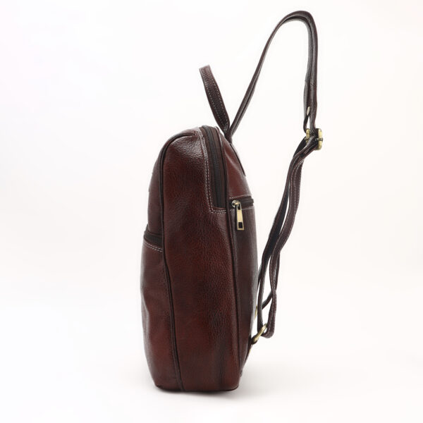 Premium Leather Backpack for Men & Women - Genuine Brown Laptop Backpack with Multiple Compartments, Anti-Theft Pockets | Stylish Office & Travel Bag by Nation Crafts - Image 6