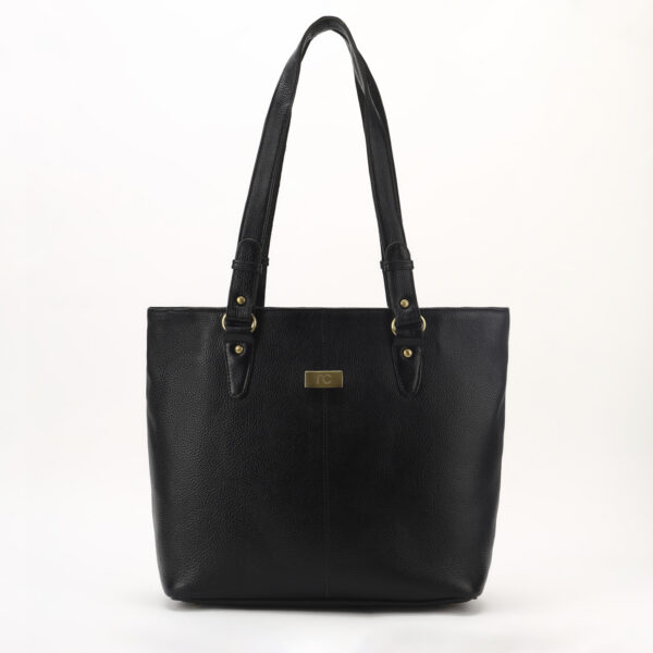 p3 || Midnight Noir Leather Tote Bag || Premium Leather Durable & Stylish Bag for Women - Image 4