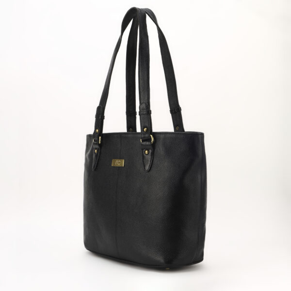p3 || Midnight Noir Leather Tote Bag || Premium Leather Durable & Stylish Bag for Women - Image 6