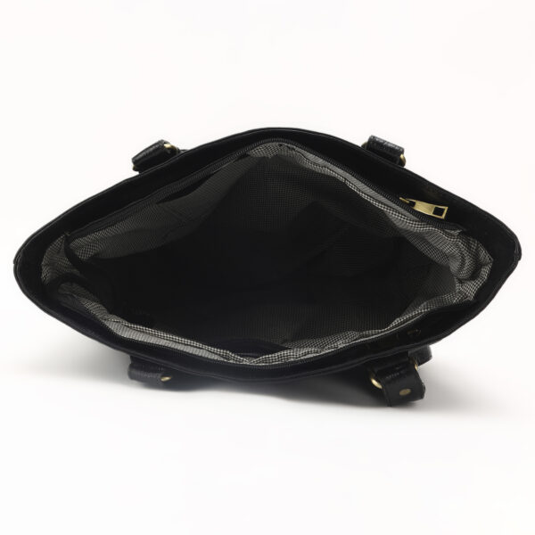 p3 || Midnight Noir Leather Tote Bag || Premium Leather Durable & Stylish Bag for Women - Image 2