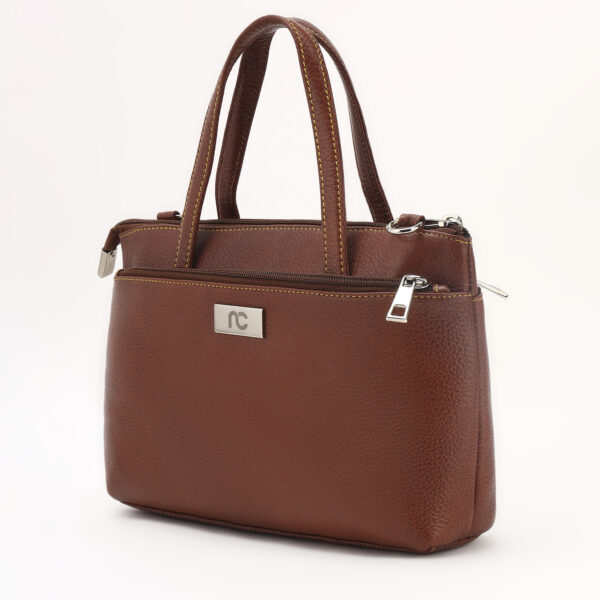 Elegant Women’s Leather Shoulder Bag – Handmade Tan Crossbody Purse with Detachable Strap & Organizer Pockets | Nation Crafts - Image 6